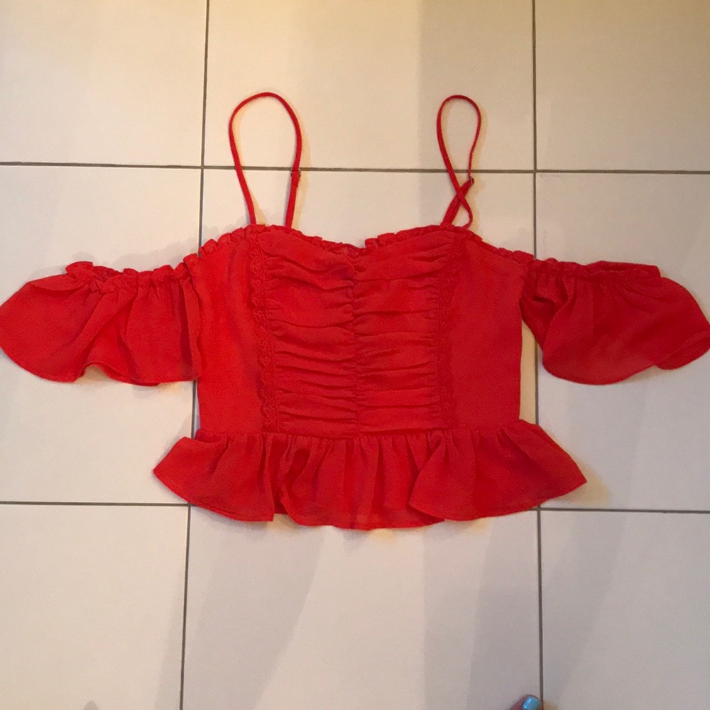 Reddish Orange Blouse